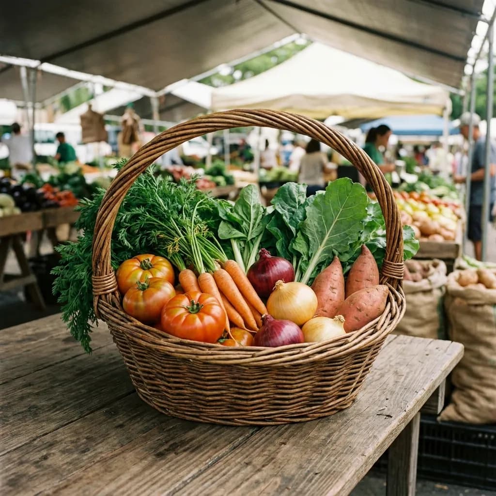 Panier de légumes frais du Sénégal